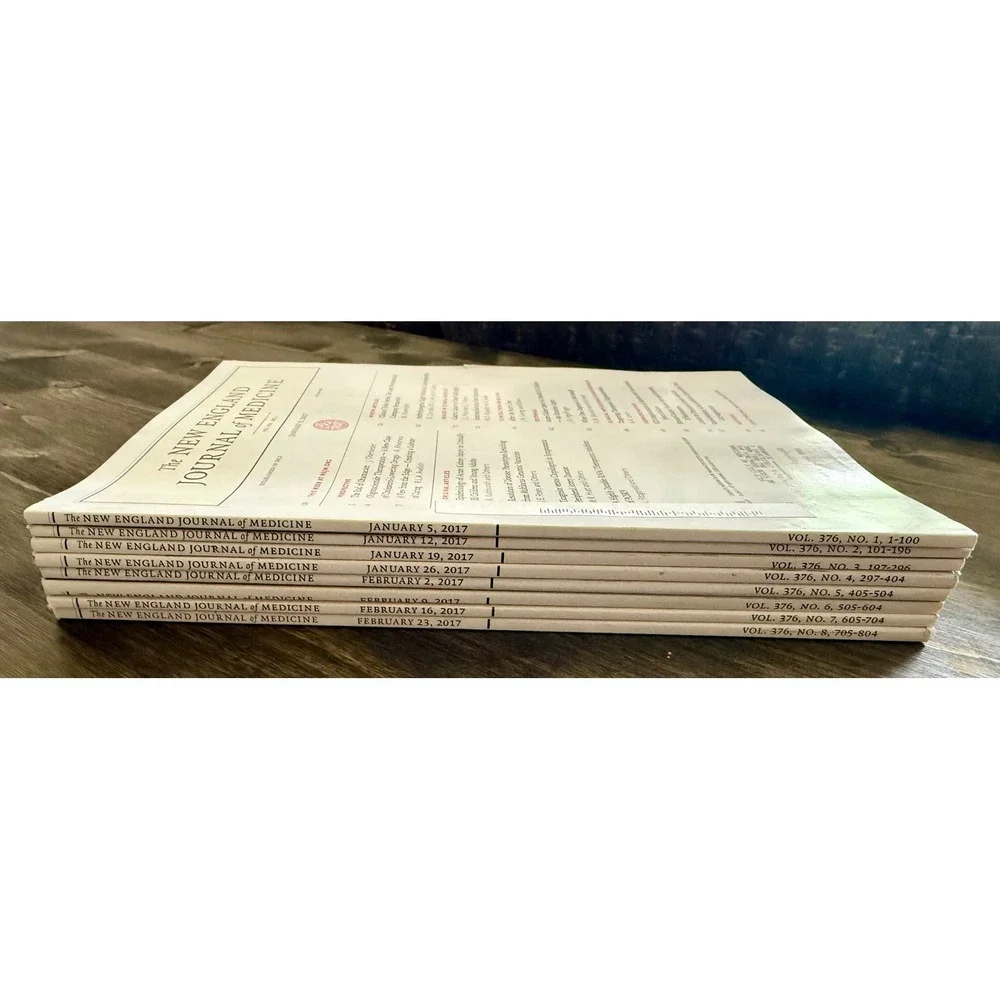 New England Journal of Medicine Vol 376 Issues 1-8 2017 Excellent 8 Issue Lot